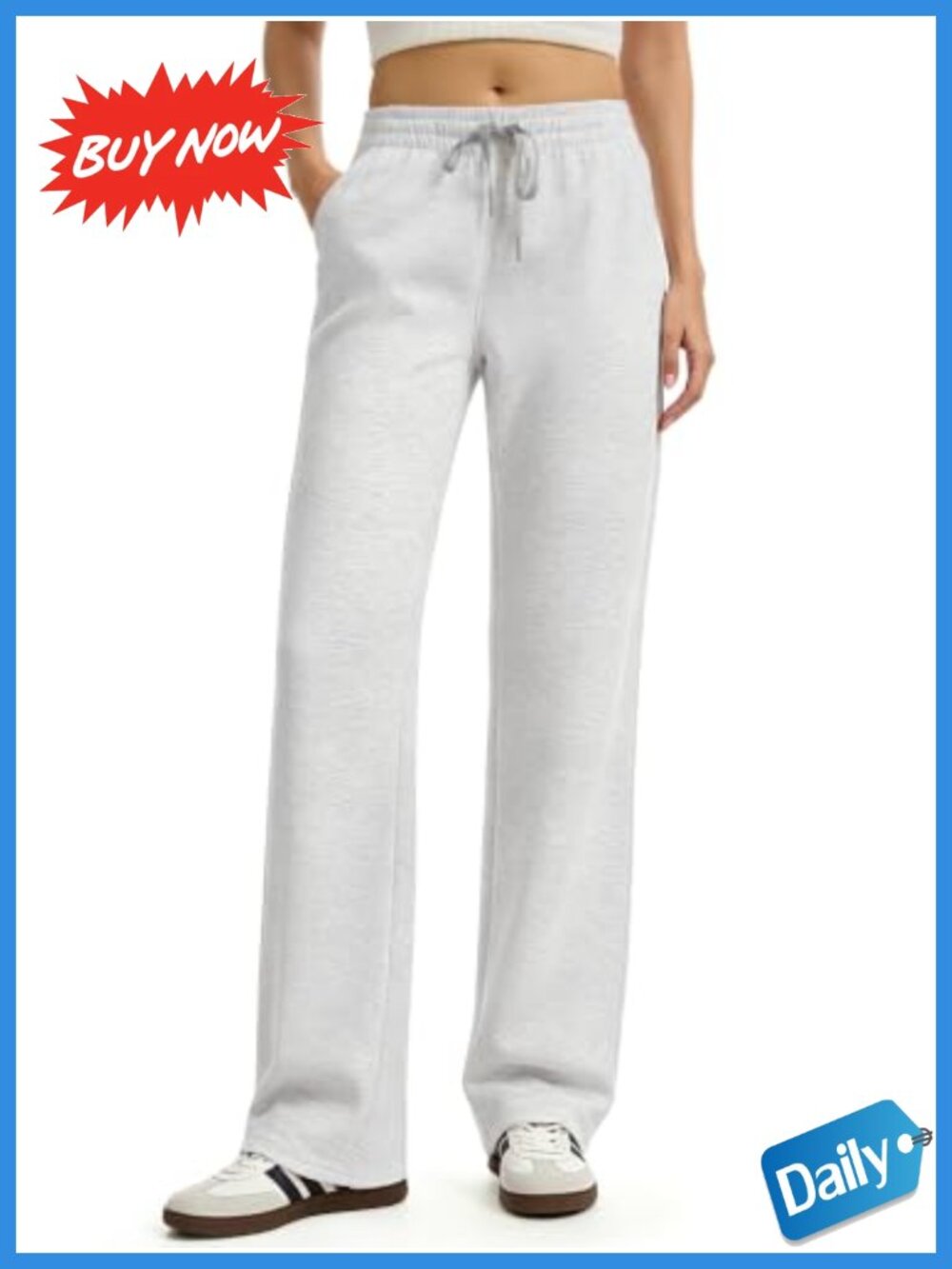 Tall Womens Straight Leg Cotton Blend Sweatpants Lounge Yoga Pants
